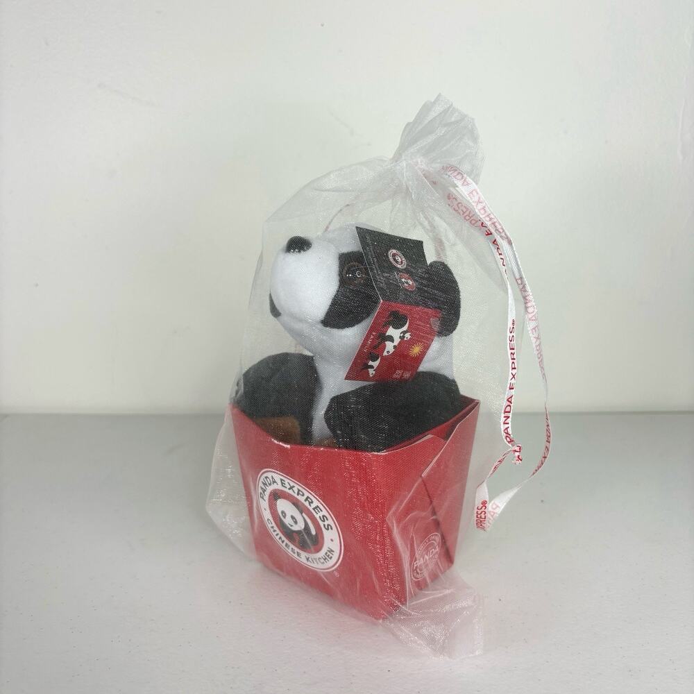 Panda Express Pei Pei Panda Bear Plush Stuffed Animal 6" In Takeout Box Gift